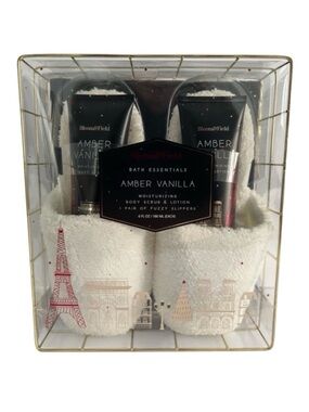 Bloom & Field Bath Essentials Set - Amber Vanilla Scented - NWT